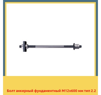 Болт анкерный фундаментный М12х600 мм тип 2.2 в Кызылорде