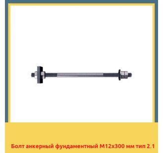 Болт анкерный фундаментный М12х300 мм тип 2.1 в Кызылорде