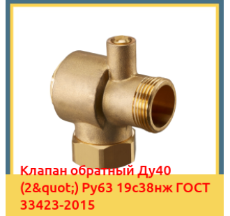 Клапан обратный Ду40 (2") Ру63 19с38нж ГОСТ 33423-2015 в Кызылорде