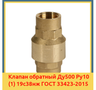Клапан обратный Ду500 Ру10 (1) 19с38нж ГОСТ 33423-2015 в Кызылорде