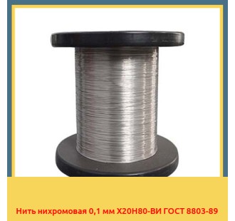 Нить нихромовая 0,1 мм Х20Н80-ВИ ГОСТ 8803-89 в Кызылорде