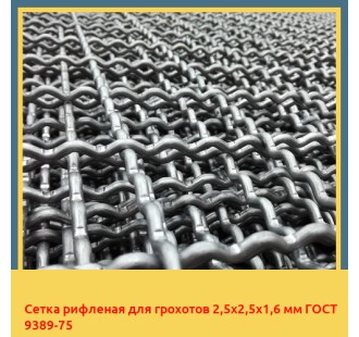 Сетка рифленая для грохотов 2,5х2,5х1,6 мм ГОСТ 9389-75 в Кызылорде